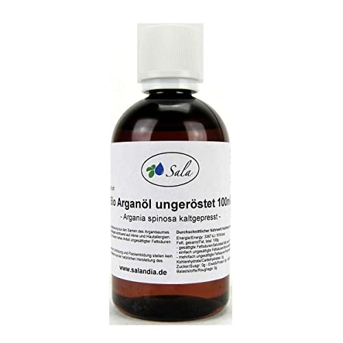 Sala Arganöl kaltgepresst ungeröstet food grade BIO (100 ml PET-Flasche) von Sala