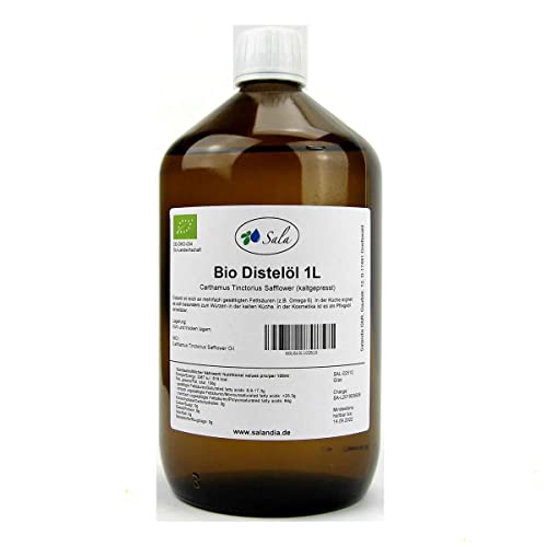 Sala Distelöl Safloröl kaltgepresst bio (1 L Glasflasche) von Sala