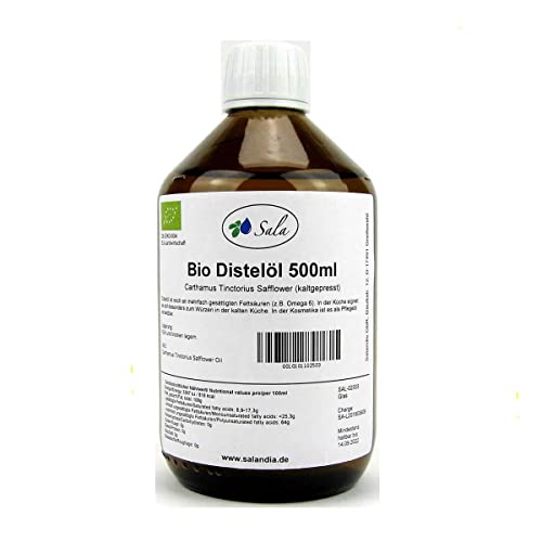 Sala Distelöl Safloröl kaltgepresst bio (500 ml Glasflasche) von Sala