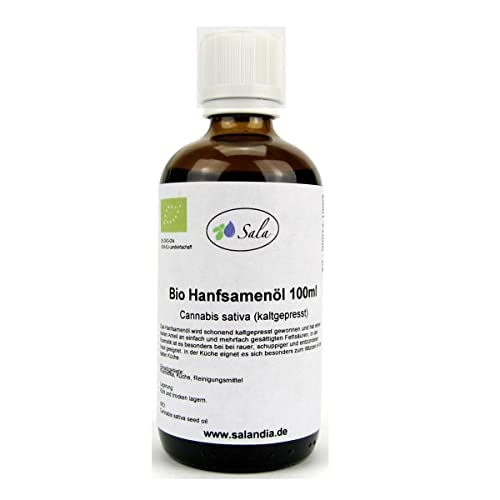 Sala Hanföl Hanfsamenöl kaltgepresst nativ BIO (100 ml Glasflasche) von Sala