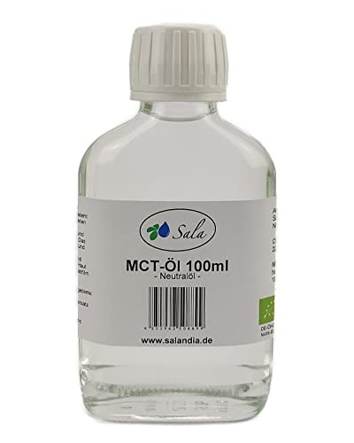 Sala MCT Öl Neutralöl BIO aus Kokosfett (100 ml Weißglasflasche) von Sala