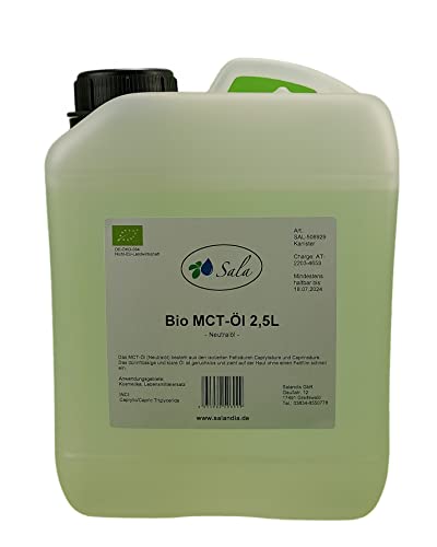 Sala MCT Öl Neutralöl BIO aus Kokosfett (2,5 L Kanister) von Sala