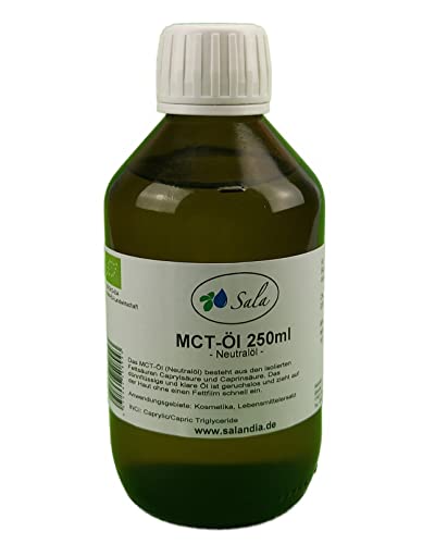 Sala MCT Öl Neutralöl BIO aus Kokosfett (250 ml Glasflasche) von Sala