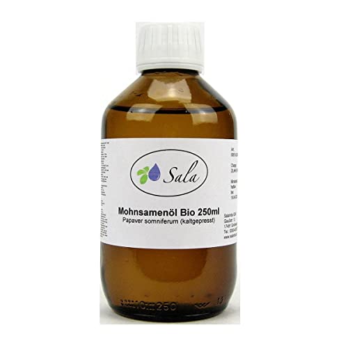 Sala Mohnsamenöl Mohnöl kaltgepresst BIO (250 ml Glasflasche) von Sala