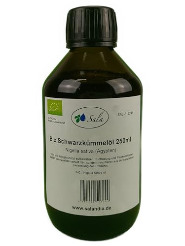 Sala Schwarzkümmelöl kaltgepresst BIO (250 ml Glasflasche) von Sala