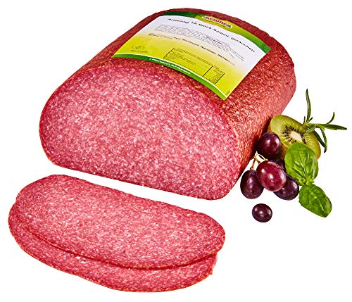 Kemper Edelsalami "Brotform" ca. 1,9 Kg - leckere Blocksalami 1A in Form einer Brotscheibe - WF-10126 von Salami