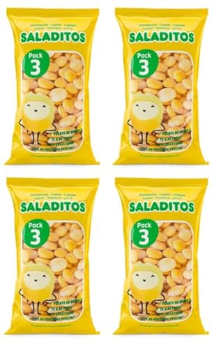 Saladitos - Weiße Lupinenbohnen gekocht und eingelegt in Salzlake - Lupinen Bohnen Einzeln verpackt | 12 x 95 g Saladitos - Weiße Lupinenbohnen gekocht und eingelegt in Salzlake - Lupinen Bohnen Einzeln verpackt | 12 x 95 g von Salatidos