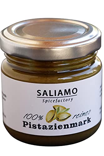 100% reines Pistazienmark aus Bronte, Pistazienpaste zum Backen, zur Eisherstellung, Pistazieneis Basis, als Pistazienpesto, 100% Pistazienkerne | Saliamo von Saliamo