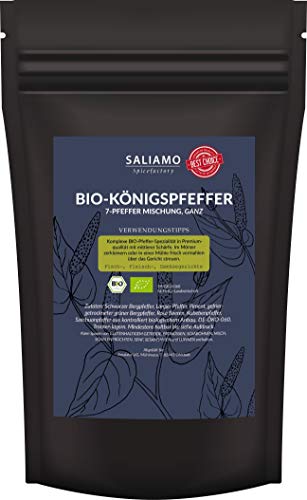 250g BIO Königspfeffer - Sieben Pfeffer Mischung, ganz von Saliamo