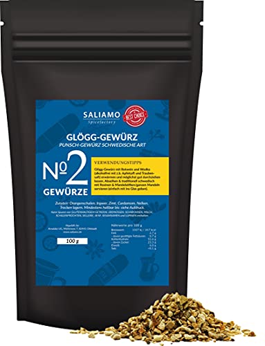 250g Glühweingewürz, Kinderpunsch, Punsch Gewürz schwedische Art "Glögg", mit Orangenschalen, Ingwer, Zimt, Cardamom und Nelken, Glühwein einfach selber machen | Saliamo von Saliamo