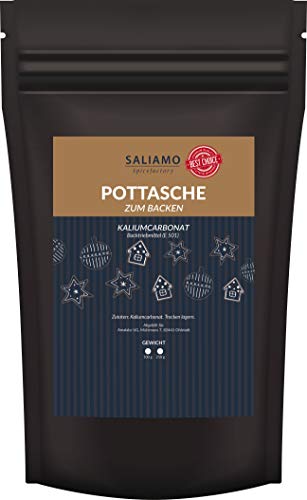 50g Pottasche zum Backen - Kaliumcarbonat E501 - als Backtriebmittel für Lebkuchen und zur Herstellung von Seife von Saliamo