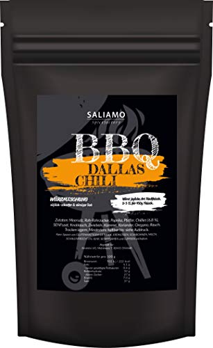 250g Barbecue Dallas Chili-Rub, Grillgewürz zum marinieren und würzen von Rindfleisch, Steak, Schweinefleisch, würzig süßlich scharfe Kombination Würzmischung | Saliamo von Saliamo