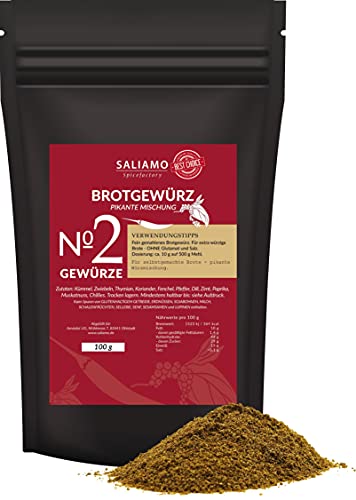 100g Brotgewürz-pikante Mischung | Saliamo | ohne Geschmacksverstärker, ohne künstliche Zusatzstoffe von Saliamo