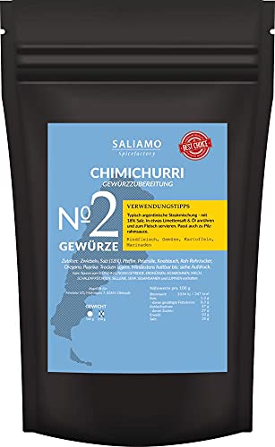 100g Chimichurri Gewürzmischung, Grillgewürz BBQ Saucen, als Rub geeignet, argentinische Steakmischung, Steakgewürz, als Basis für BBQ Saucen | Saliamo von Saliamo