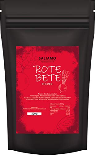 500g Rote Bete Pulver - gemahlene Rote Bete - Rote Rübe - zum Kochen und Backen - färbt natürlich Lebensmittel von Saliamo