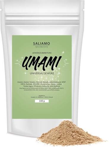 Saliamo 100g Umami Gewürz-Set – Gemahlene Würzmischung für herzhafte Gerichte, intensiver Umami-Geschmack, aromatische Gewürzkombination/Aromamischung, 100% natürliche Zutaten, ohne Glutamat von Saliamo
