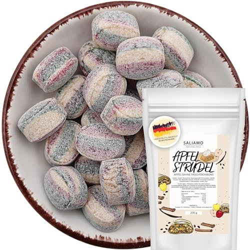 Saliamo | 200g Apfelstrudel Bonbons Weihnachten - weihnachtliche winterliche Retro Bonbon - hergestellt in deutscher Manufaktur - ohne Alkohol Saliamo | 200g Apfelstrudel Bonbons Weihnachten - weihnachtliche winterliche Retro Bonbon - hergestellt in deutscher Manufaktur - ohne Alkohol von Saliamo