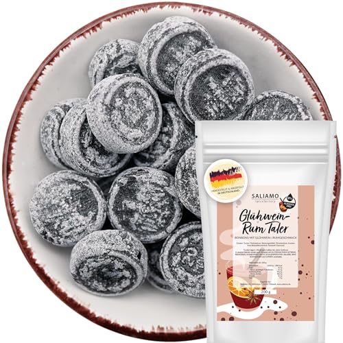 Saliamo | 200g Glühwein Rum Taler Bonbons Weihnachten - weihnachtliche winterliche Bonbon - hergestellt in deutscher Manufaktur - ohne Alkohol Saliamo | 200g Glühwein Rum Taler Bonbons Weihnachten - weihnachtliche winterliche Bonbon - hergestellt in deutscher Manufaktur - ohne Alkohol von Saliamo
