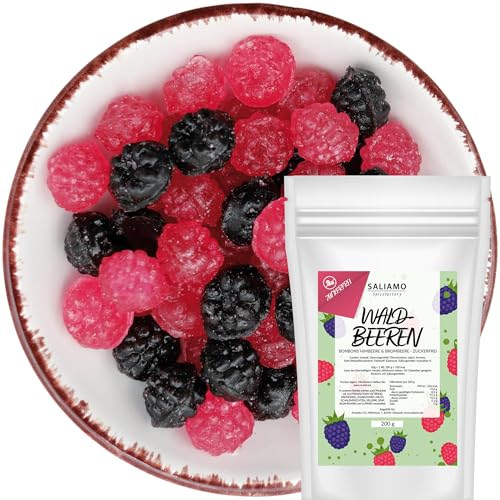 Saliamo | 200g Zuckerfreie Bonbons - Himbeere Brombeere Fruchtbonbons - voller Geschmack - Bonbon ohne Zucker - mit Isomalt - zuckerfrei - Deutsche Manufaktur Saliamo | 200g Zuckerfreie Bonbons - Himbeere Brombeere Fruchtbonbons - voller Geschmack - Bonbon ohne Zucker - mit Isomalt - zuckerfrei - Deutsche Manufaktur von Saliamo