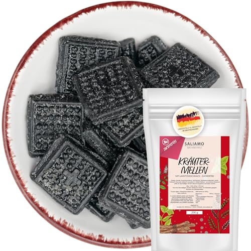 Saliamo | 200g Zuckerfreie Bonbons - Kräutermellen - voller Geschmack - Bonbon ohne Zucker - mit Isomalt - zuckerfrei - Deutsche Manufaktur Saliamo | 200g Zuckerfreie Bonbons - Kräutermellen - voller Geschmack - Bonbon ohne Zucker - mit Isomalt - zuckerfrei - Deutsche Manufaktur von Saliamo