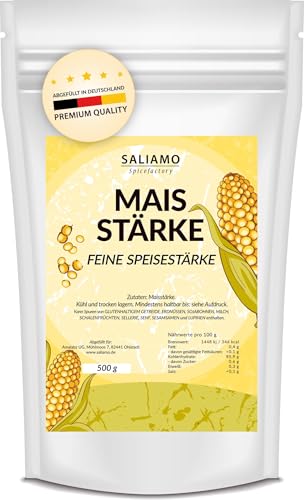 Saliamo | 500g Maisstärke Pulver | Speisestärke | Glutenfrei | zum binden und Soßen andicken | wiederverschließbar | Saliamo | 500g Maisstärke Pulver | Speisestärke | Glutenfrei | zum binden und Soßen andicken | wiederverschließbar | von Saliamo