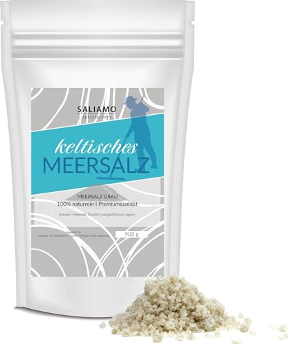 Saliamo Keltisches graues Meersalz 900g - Celtic Sea Salt - unraffiniert aus Frankreich, handgeschöpft, Speisesalz ohne Zusätze, reich an Mineralstoffen und Spurenelementen Saliamo Keltisches graues Meersalz 900g - Celtic Sea Salt - unraffiniert aus Frankreich, handgeschöpft, Speisesalz ohne Zusätze, reich an Mineralstoffen und Spurenelementen von Saliamo