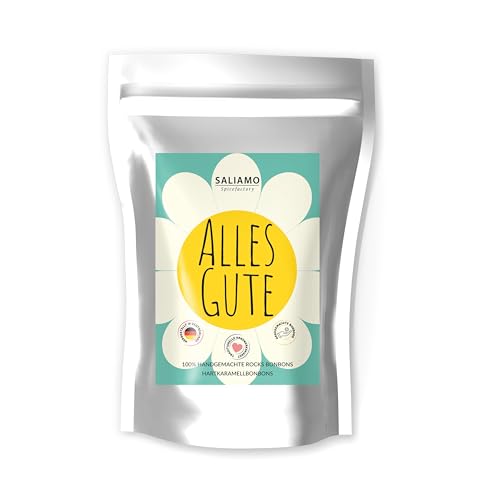 Saliamo | Fruchtbonbons mit Motiv - nach alter Tradition hergestellt - deutsche Manufaktur - Retro Frucht Bonbon (Alles Gute) von Saliamo