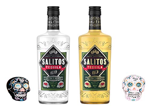 SALITOS Tequila Set 2 x 0,7 Liter incl. Salz- und Pfefferstreuer von Salitos