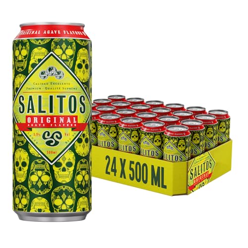 SALITOS Tequila Beer (24 x 0,5l) Dose - Mildes Bier mit dem leichten Hauch von Limette - 5,9% Vol. - Perfekt fürs Wochenende oder einen Abend mit seinen Freunden von Salitos