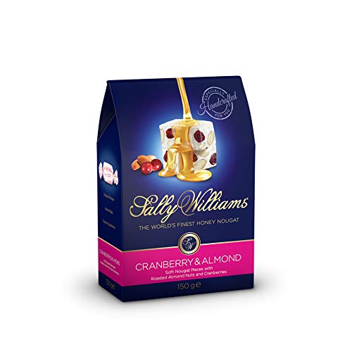 Sally Williams, Premium Soft Honey Nougat Geschenkbox – handgefertigte Nougats mit Cranberry & Mandel – 150 g, 10 Stück Sally Williams, Premium Soft Honey Nougat Geschenkbox – handgefertigte Nougats mit Cranberry & Mandel – 150 g, 10 Stück von Sally Williams