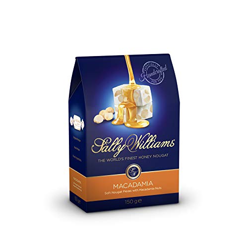 Sally Williams, Premium Soft Honey Nougat Geschenkbox – handgefertigte Nougats mit Macadamianüssen – 150 g Packung mit 10 Stück von Sally Williams