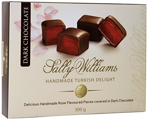 Sally Williams Dark Chocolate Enrobed Rose Turkish Delight 300 g (Pack of 2) von Sally Williams