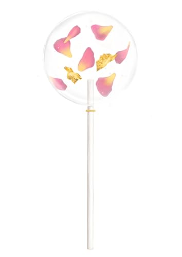 Blütenlollis mit verschiedenen echten Blüten und Blattgold - 4er Set - Salonbuck (Love Story) von Salon Buck