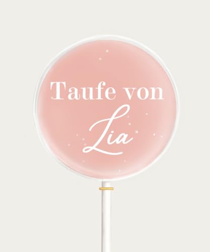 Personalisierte Motiv-Lollis - Thema Religiöse Anlässe – Mit Namen oder Initialen (3,3cm, Italia) von Salon Buck