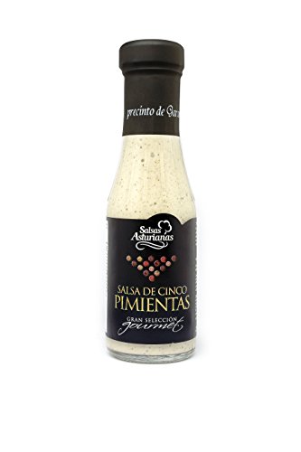 Salsas Asturianas- Cinco Pimientas Sauce - Um Ihren Gerichten eine pikante Note zu verleihen 280 gr von Salsas Asturianas