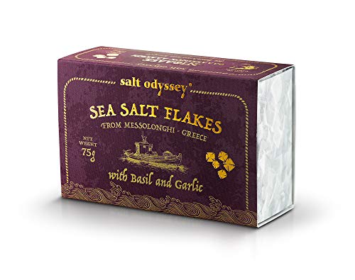 Salt Odyssey Meersalzflocken mit Basilikum und Knoblauch 75g, 2er Pack Salt Odyssey Meersalzflocken mit Basilikum und Knoblauch 75g, 2er Pack von Salt Odyssey