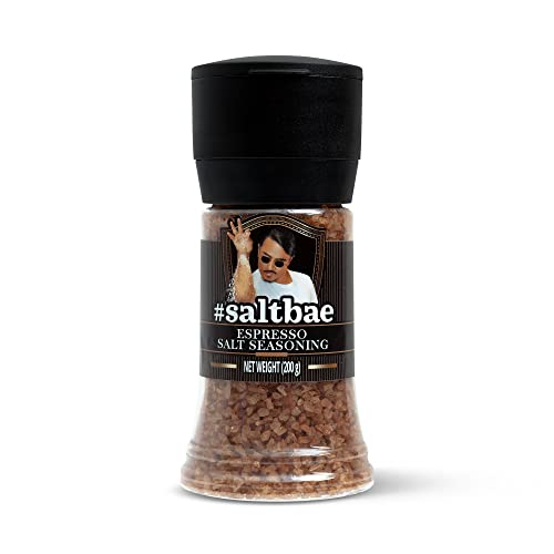 SaltBae® Espresso Gewürzsalz - hochwertiges Salz für jeden Hobbykoch oder Grillmeister - ideal für eine Grillparty - bringen Sie SaltBae in Ihre Küche - 1 Stück Espresso Salzgewürz von SaltBae