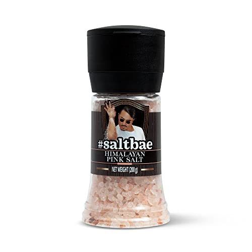SaltBae® Rosa Himalaya-Salz - hochwertiges Salz für jeden Heimkoch oder Grillmeister - ideal für eine BBQ-Party - bringen Sie Salt Bae in Ihre Küche - 1 Stück Pink Himalaya Salz von SaltBae