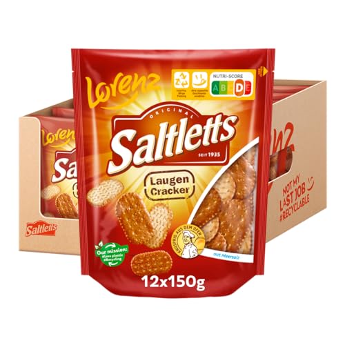 Lorenz Snack World Saltletts Laugencracker, 12er Pack (12 x 150 g) von Lorenz Snack World