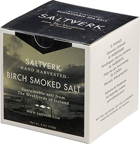 Saltverk Birch Smoked Salt - Meersalzflocken geräuchert mit isländischer Birke, 1er Pack (1 x 125 g) von Saltverk