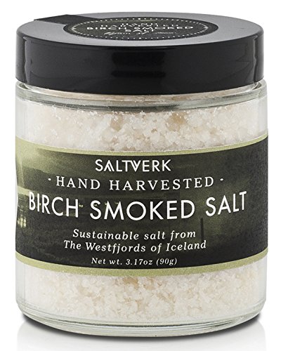 Saltverk Island Meersalz über Birke geräuchert (Glas 90g) von Saltverk