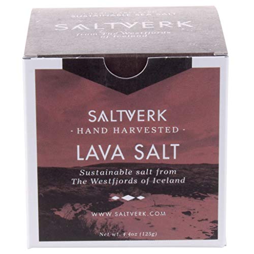 Saltverk Salt - Meersalzflocken mit Aktivkohle gefärbt | Sea Salt Flakes | 125 g | schwarzes, isländisches Feinschmecker-Salz Saltverk Salt - Meersalzflocken mit Aktivkohle gefärbt | Sea Salt Flakes | 125 g | schwarzes, isländisches Feinschmecker-Salz von Saltverk