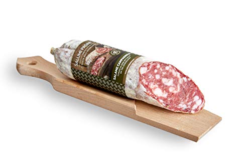 Campagnolo Salami Scheibe mit kleinem Schneidebrett, Salame Campagnolo trancio con tagliere, Salumi Pasini, 240g von Salumi Pasini