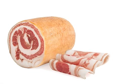 Pancetta Arrotolata Salumi Pasini® | Gerollter Bauchspeck | Hälfte | 1,6, kg | Typisch italienisches Produkt | Glutenfrei und laktosefrei von Salumi Pasini