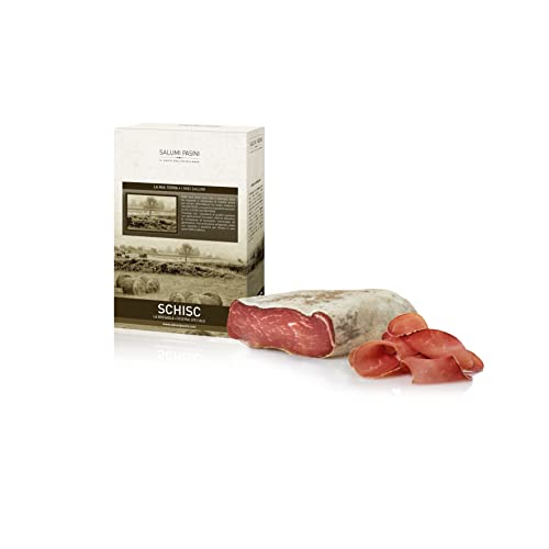 Schisc la Bresaola Salumi Pasini® | Bresaola aus Schweinefleisch | Ganzes Stück | 650 g | Feiner Geschmack | Ausgezeichnet als leichte Vorspeise von Salumi Pasini
