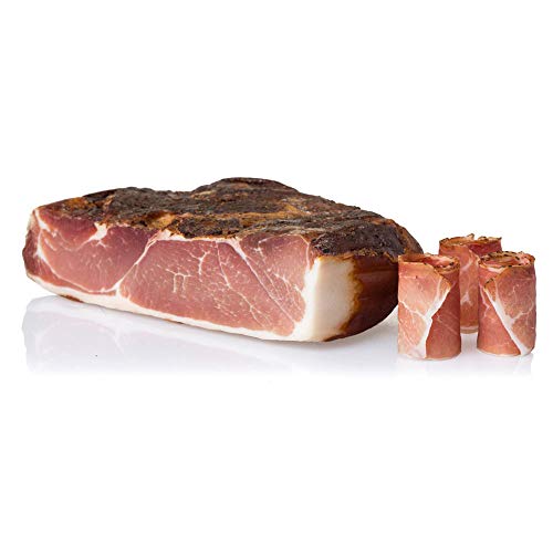 Speck leicht geräuchert 1kg Salumi Pasini® | Italienische Delikatessen Tiroler Schinken | Halbes Stück Tiroler Speck luftgetrocknet von Salumi Pasini