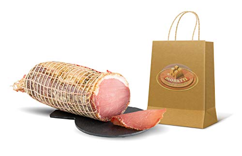 Moretti® Lonza Filone Lonzino | 800g / 900g Vakuumverpackt | Bresaola vom Schwein | Artisan gewürztes getrocknetes mageres Filet | Hergestellt in Kalabrien von Moretti