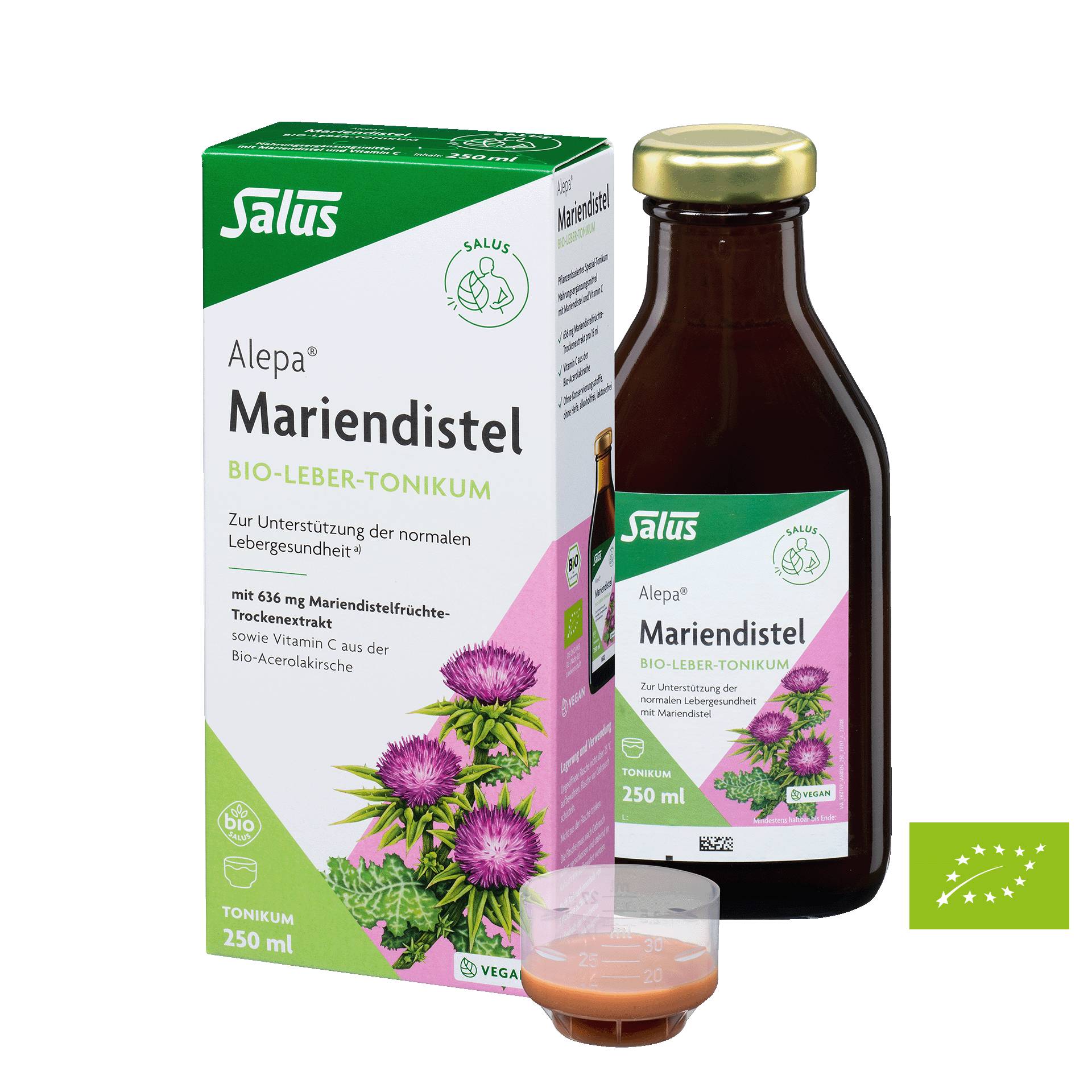 Alepa Mariendistel Bio-Leber-Tonikum, 250 ml von Salus