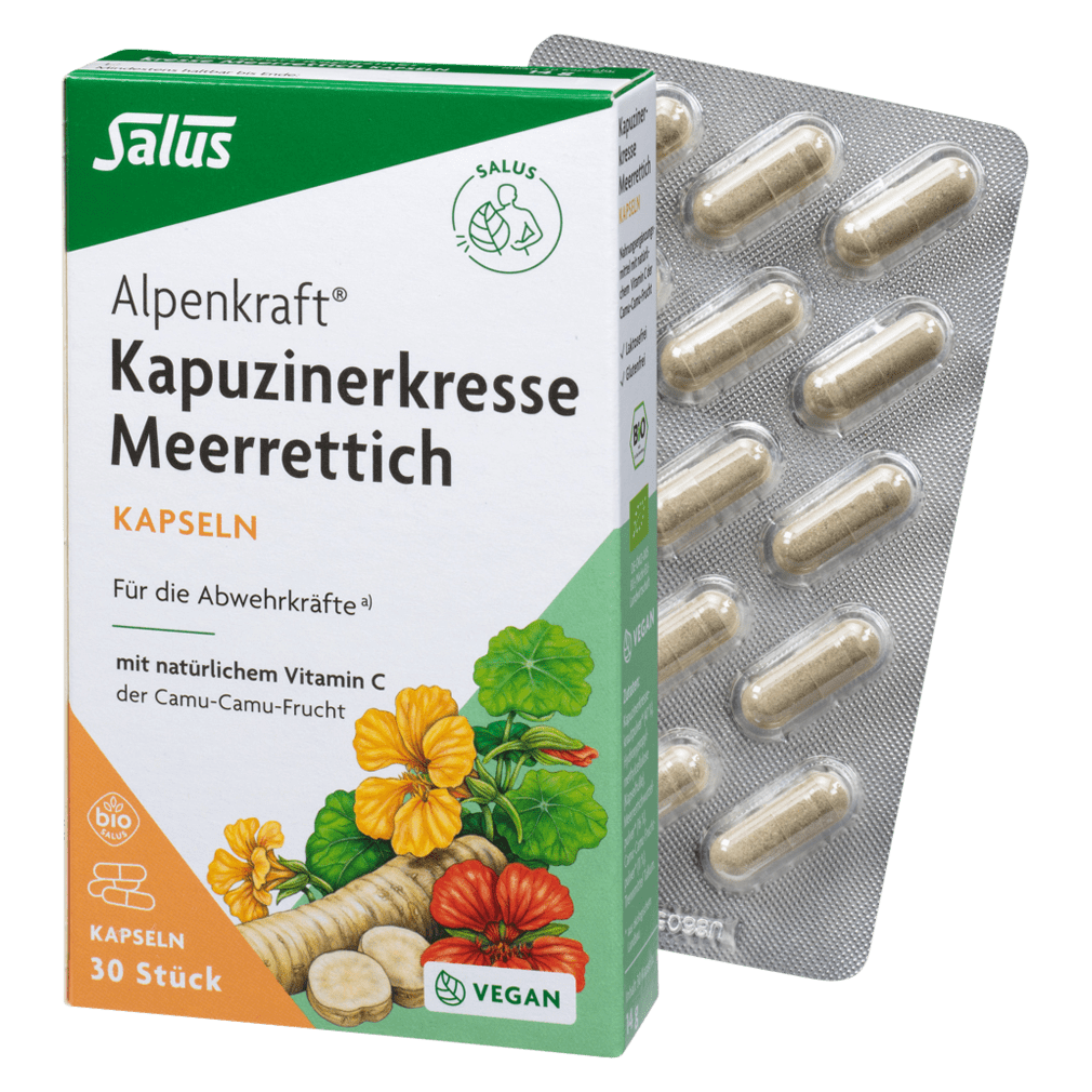 Bio Alpenkraft® Kapuzinerkresse-Meerrettich Kapseln, 30 Stück von Salus