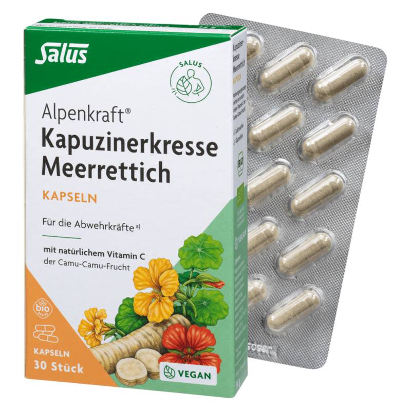 Bio Alpenkraft® Kapuzinerkresse-Meerrettich Kapseln, 30 Stück von Salus